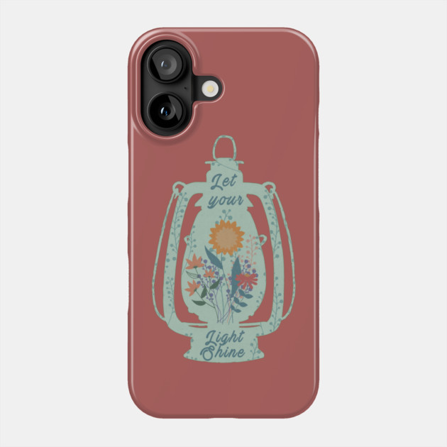 Let Your Light Shine Floral Lamp Phone Case by The WYLD Tribe