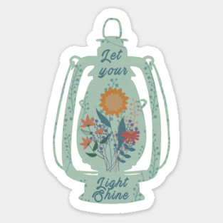 Let Your Light Shine Floral Lamp Sticker