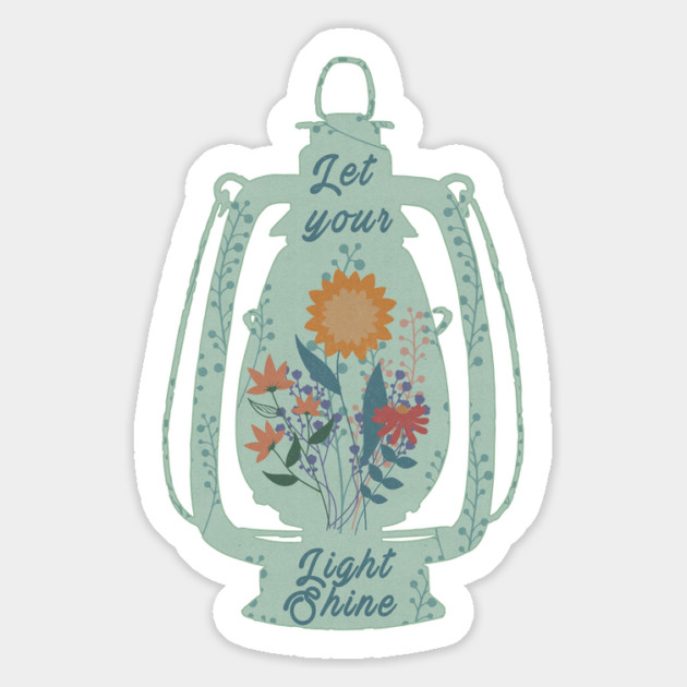 Let Your Light Shine Floral Lamp Magnet by The WYLD Tribe