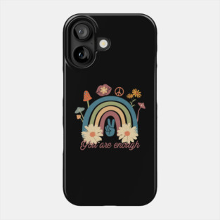 Floral Rainbow You Are Enough Phone Case