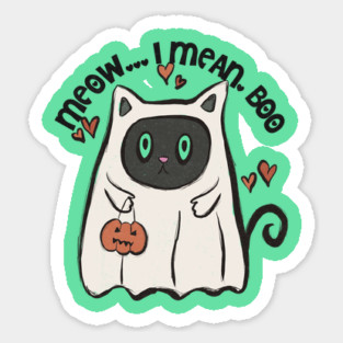 Meow I Mean Boo Cat Halloween Costume Magnet