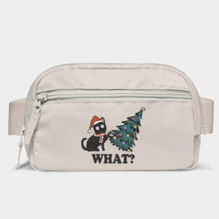 Cat Pushing Christmas Tree Bag
