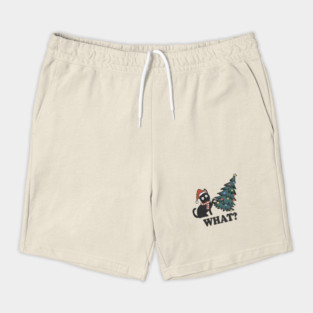 Cat Pushing Christmas Tree Shorts