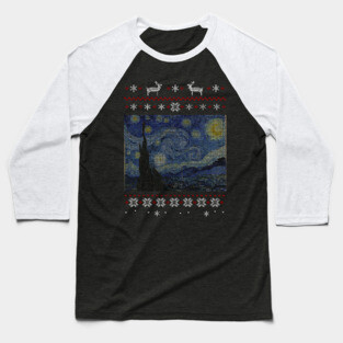 starry night ugly christmas Baseball T-Shirt
