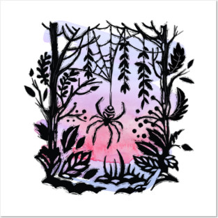 Spider Spider Spin Your Web For Night Is Coming Soon Posters and Art
