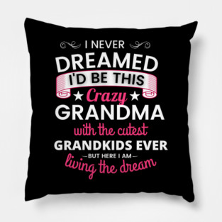 I Never Dreamed I'd be this crazy Grandma with the Cutest Grandkids Ever Pillow