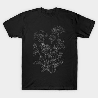 White Garden Roses T-Shirt