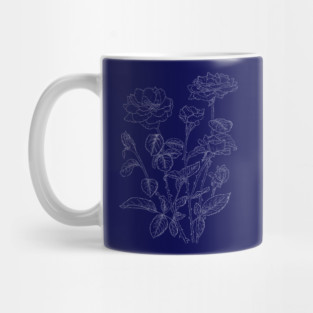 White Garden Roses Mug
