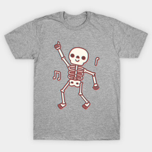 Funny Dancing Skeleton 3D Anaglyph Style T-Shirt