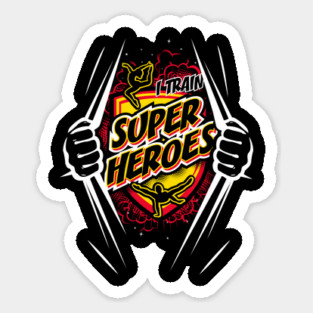 I Train Superheroes (Dark) Sticker
