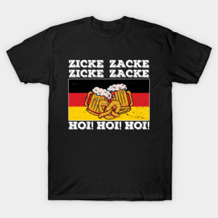 Zicke Zacke Hoi Oktoberfest German Flag Party T-Shirt