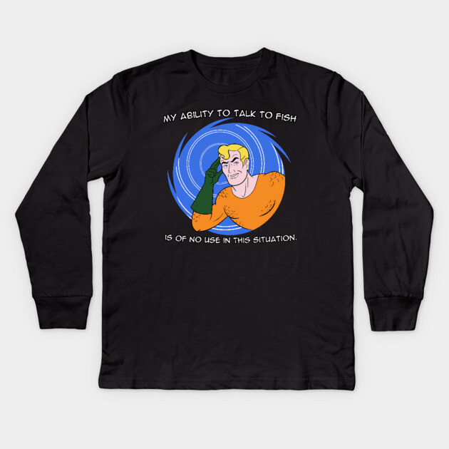 My Ability To Talk To Fish Kids Long Sleeve T-Shirt by JoTheZette