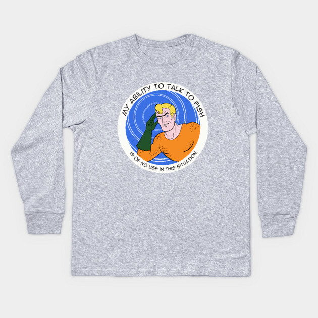 My Ability To Talk To Fish Kids Long Sleeve T-Shirt by JoTheZette