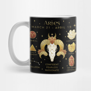 Crystal Zodiac Aries Collage Mug