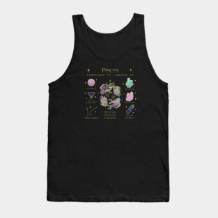 Crystal Zodiac Pisces Collage Tank Top
