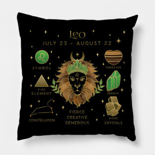 Crystal Zodiac Leo Collage Pillow