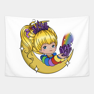 Rainbow Crystal Brite Girl Tapestry