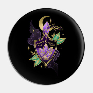 Bat Crystal Potion Bottle Pin