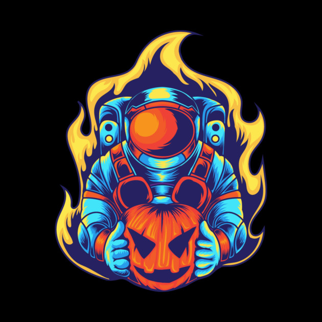 Astronaut Halloween Pumpkin by The WYLD Tribe