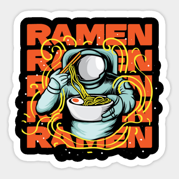 Astronaut Ramen Noodle Lover Magnet by The WYLD Tribe