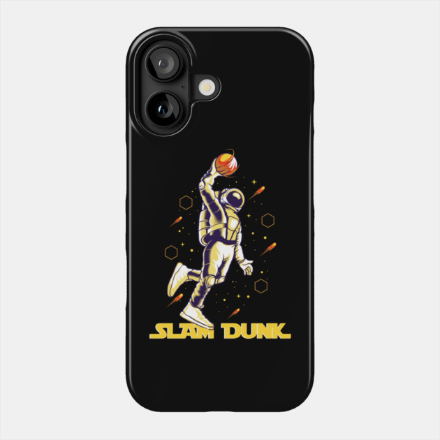 Slam Dunk Astronaut Basketball Player Phone Case by The WYLD Tribe