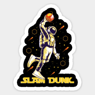 Slam Dunk Astronaut Basketball Player Sticker