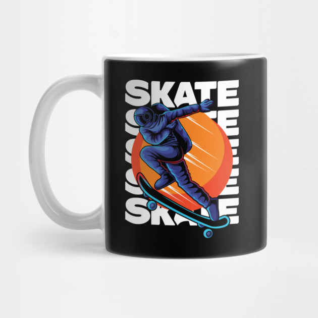 Astronaut Skater Stakeboarding in Space by The WYLD Tribe
