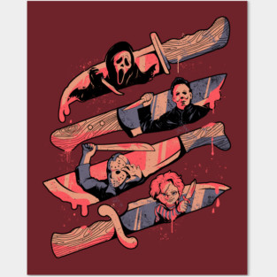 Knife Killers - Classic Scary Terror Halloween Gift Posters and Art