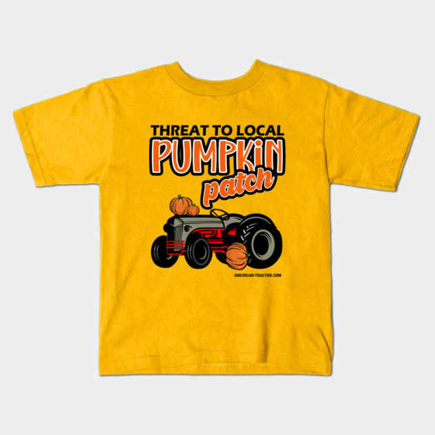 Pumpkin Patch Tractor Kids T-Shirt by Red Belly