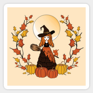 Autumn Fall Mabon Cheeky Witch® Sticker