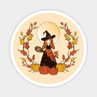 Autumn Fall Mabon Cheeky Witch® Magnet