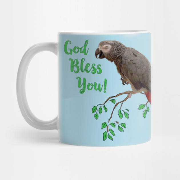 African Grey Parrot  - God Bless You by Einstein Parrot