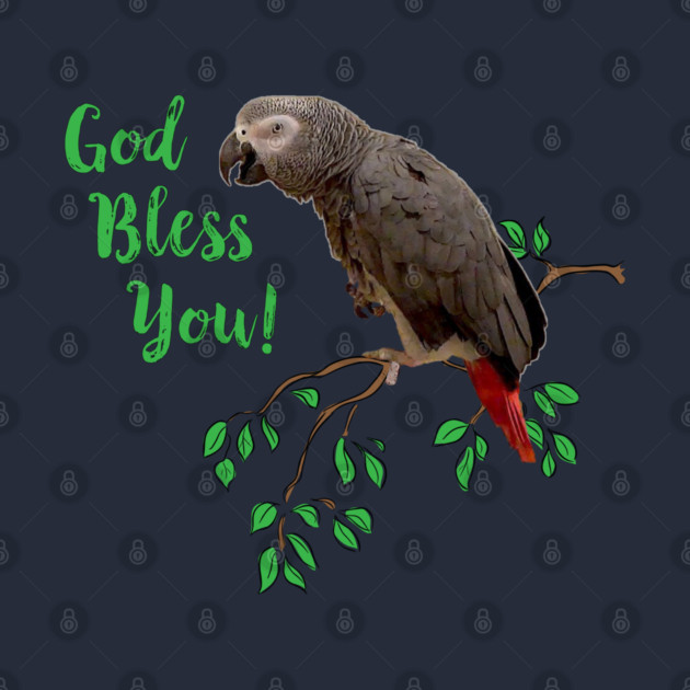 African Grey Parrot  - God Bless You by Einstein Parrot