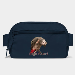 African Grey Parrot Waving High Four Bag