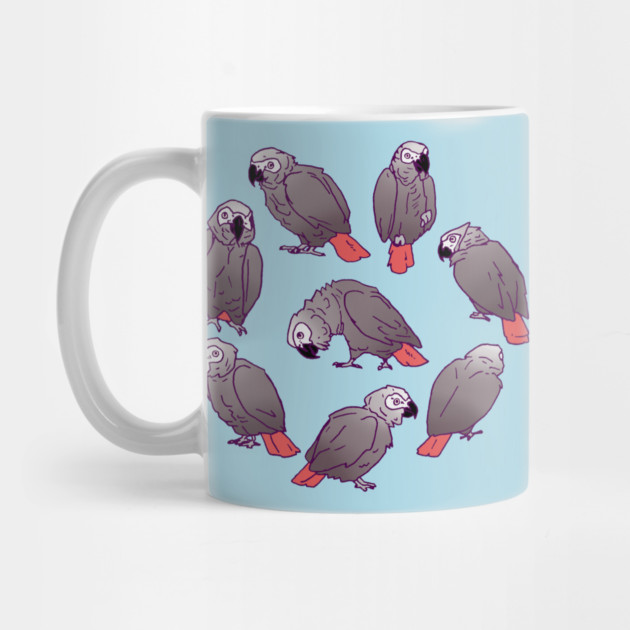 African Grey Parrot Flock by Einstein Parrot