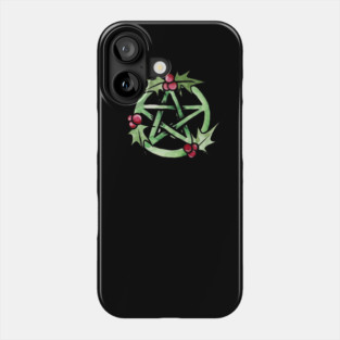Pagan Yule Pentagram Phone Case