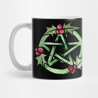 Pagan Yule Pentagram Mug