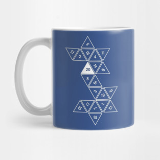 Unrolled D20 Mug