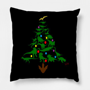 Jurassic Christmas Pillow