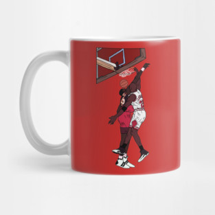 Michael Jordan Dunk on Dikembe Mutombo Mug