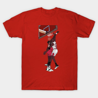 Michael Jordan Dunk on Dikembe Mutombo T-Shirt