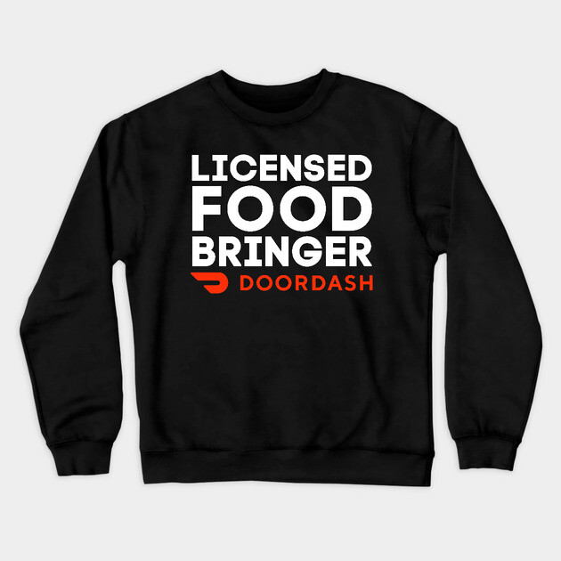 Doordash Licensed Food Bringer Crewneck Sweatshirt by Litehouse Tees