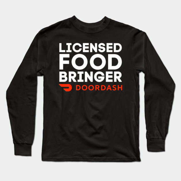 Doordash Licensed Food Bringer Long Sleeve T-Shirt by Litehouse Tees
