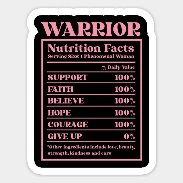 Breast Cancer Warrior Sticker by The WYLD Tribe