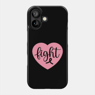Breast Cancer Fight Heart Graphic Phone Case