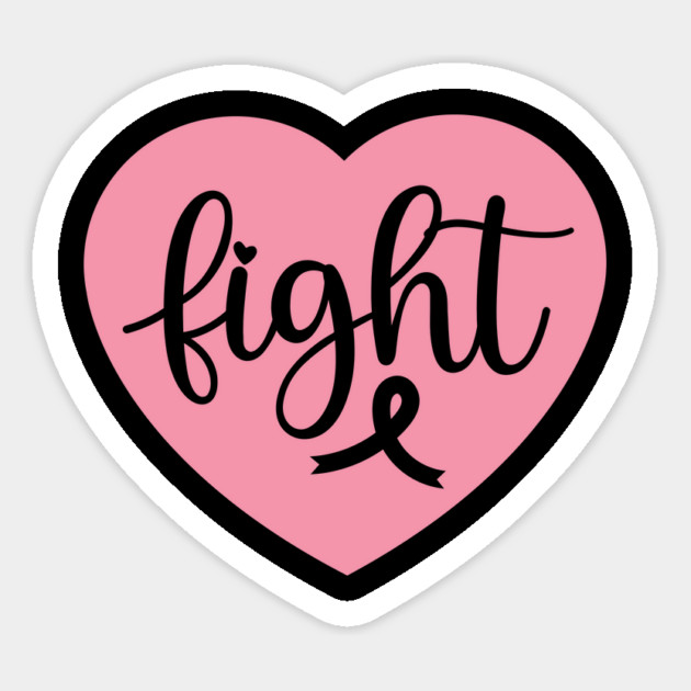 Breast Cancer Fight Heart Graphic Magnet by The WYLD Tribe
