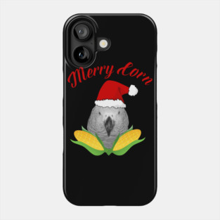African Grey Parrot Holiday Christmas Santa Phone Case