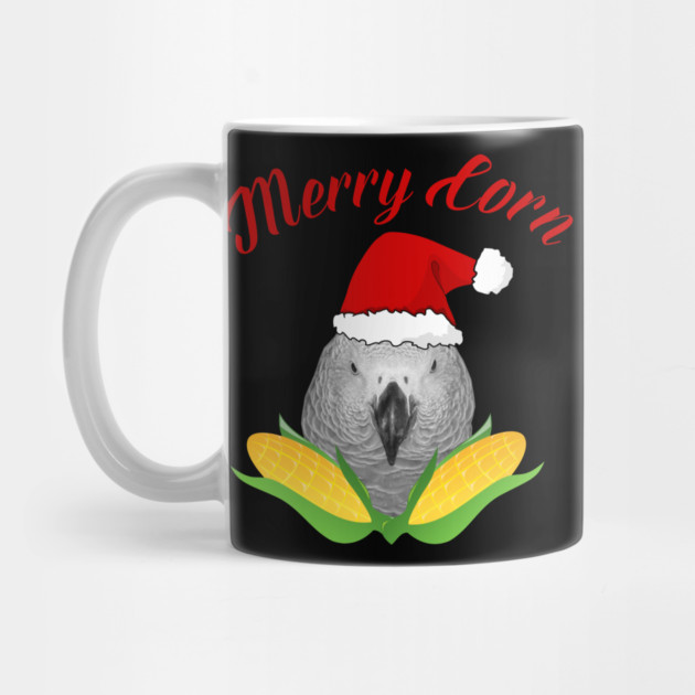 African Grey Parrot Holiday Christmas Santa by Einstein Parrot