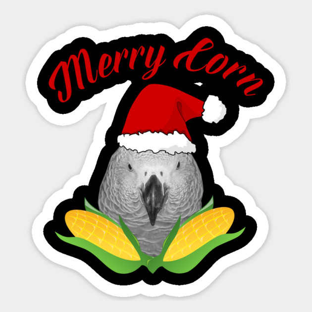 African Grey Parrot Holiday Christmas Santa Magnet by Einstein Parrot