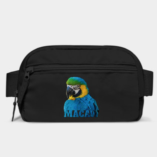 Beautiful Blue and Gold Macaw Parrot Image and Word Bag
